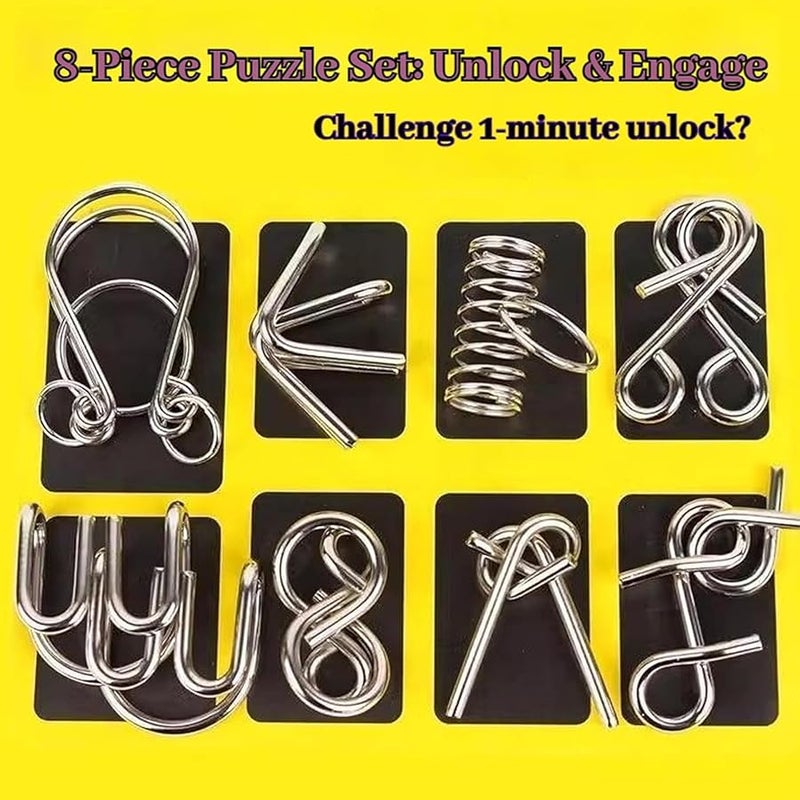 لغز مونتيسوري معدني 24 قطعة لعبة فك الأسلاك للتركيز والصبر 1 قطعة أ - Image 3